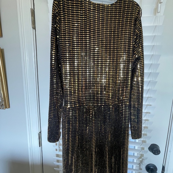 Michael Kors | Black / Gold Mini-Dress (L) - Picture 5 of 8